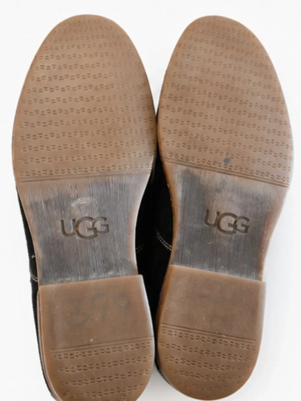 UGG Ballard Black Suede Sheepskin Loafers Men's US 10 EU 43 Slip On Casual Shoes